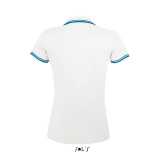 Dámska polokošeľa (SOLS PASADENA WOMEN - WOMEN POLO SHIRT)>biela / modrá (aqua)>2XL