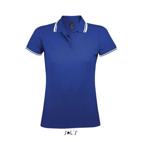 Dámska polokošeľa (SOLS PASADENA WOMEN - WOMEN POLO SHIRT)>modrá (royal) / biela>L