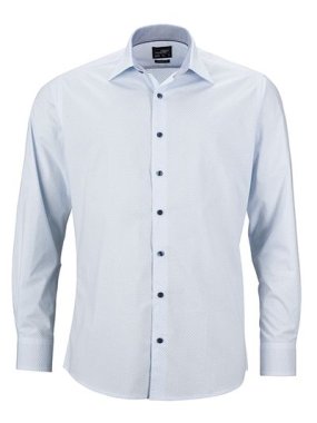 Pánska košeľa (JN Mens Shirt Diamonds) > biela / modrá (light) > M