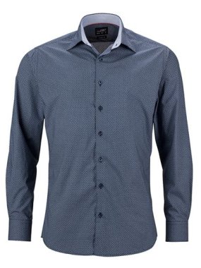 Pánska košeľa (JN Mens Shirt Diamonds) > modrá (navy) / biela > L