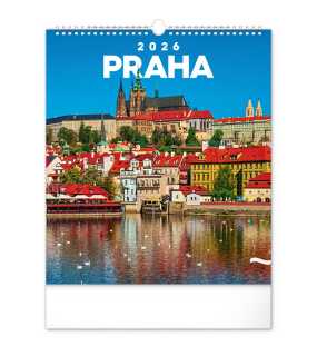 Nástenný kalendár (Praha 2026) - 30 x 34 x 1 cm