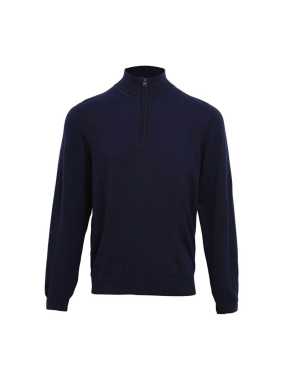 Pánsky sveter (PREMIER MENS 1/4 ZIP KNITTED SWEATER) > modrá (navy) > XL