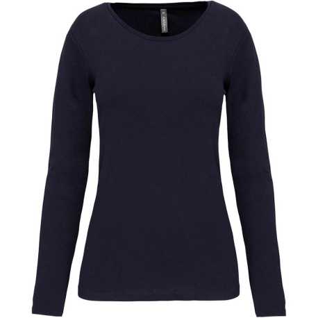 Dámske tričko (KARIBAN LADIES LONG-SLEEVED CREW NECK T-SHIRT) > modrá (navy) > S