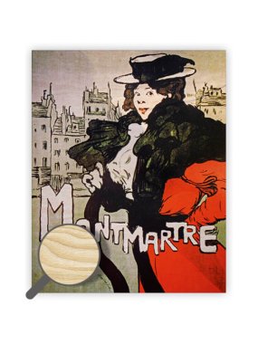 Drevený obraz (Montmartre 2026) - 24 x 30 cm