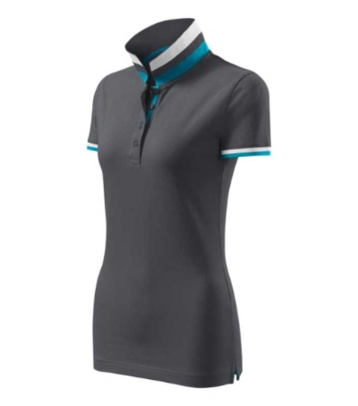 Dámska polokošeľa (MALFINI PREMIUM Collar Up) > šedá (light anthracite) > 2XL