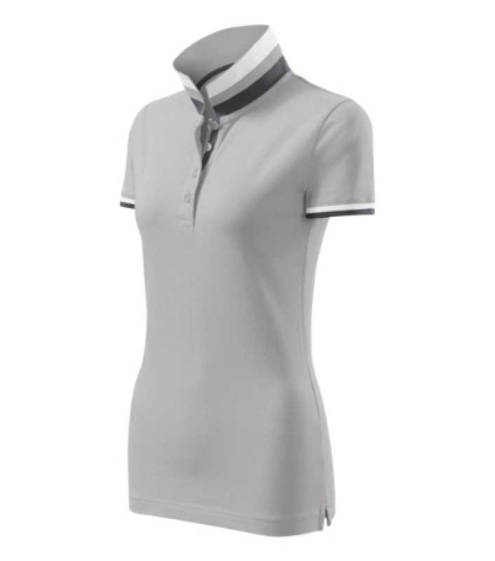 Dámska polokošeľa (MALFINI PREMIUM Collar Up) > sivá (silver) > XS