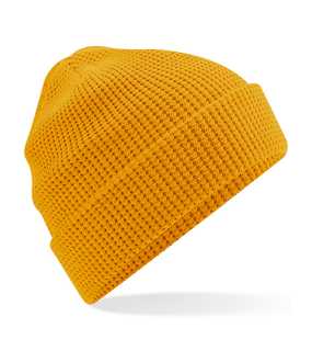 Unisex čiapka (Beechfield Organic Cotton Waffle Beanie) > žltá (mustard)