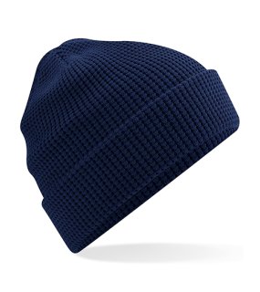 Unisex čiapka (Beechfield Organic Cotton Waffle Beanie) > modrá (oxford navy)