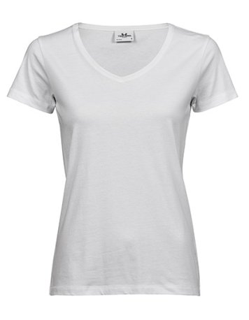 Dámske tričko (Tee Jays Womens Luxury V-Neck Tee) > biela > 2XL