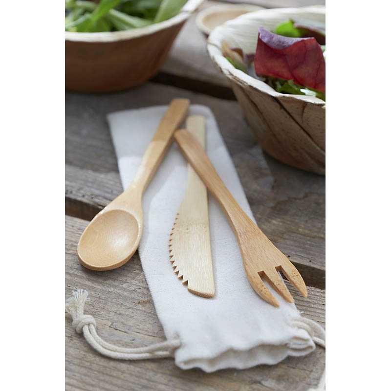 Bambusový príbor > hnedá