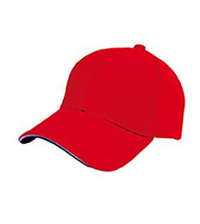 6 panelová šiltovka > červená