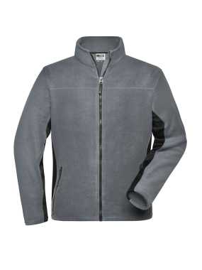 Pánska fleece bunda(J&N MEN'S FLEECE JACKET) > šedá (carbon) / čierna > 4XL