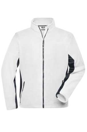 Pánska fleece bunda(J&N MEN'S FLEECE JACKET) > biela / šedá (carbon) > S