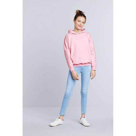 Detská mikina (GILDAN HEAVY BLEND YOUTH HOODED SWEATSHIRT) > ružová (light) > S