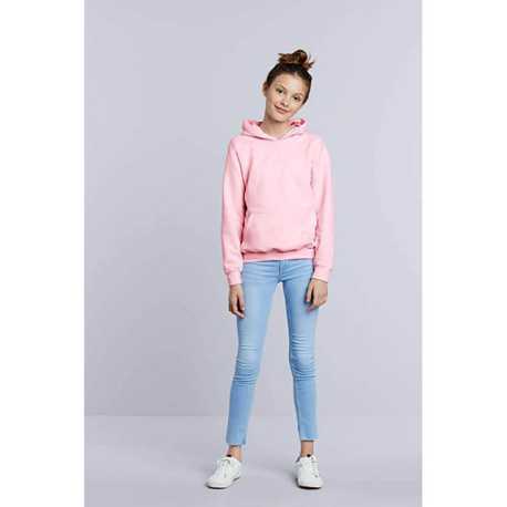 Detská mikina (GILDAN HEAVY BLEND YOUTH HOODED SWEATSHIRT) > ružová (light) > S
