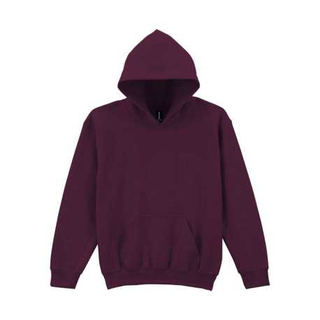Detská mikina (GILDAN HEAVY BLEND YOUTH HOODED SWEATSHIRT) > červená (maroon) > S