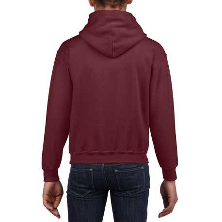 Detská mikina (GILDAN HEAVY BLEND YOUTH HOODED SWEATSHIRT) > červená (maroon) > S