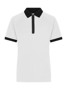 Dámska polokošeľa (JN Ladies' Zip-Polo) > biela / čierna > S