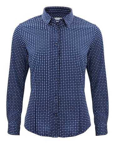 Dámska košeľa (James Harvest INDIGO BOW 131 WOMAN) > modrá (print) > 4XL