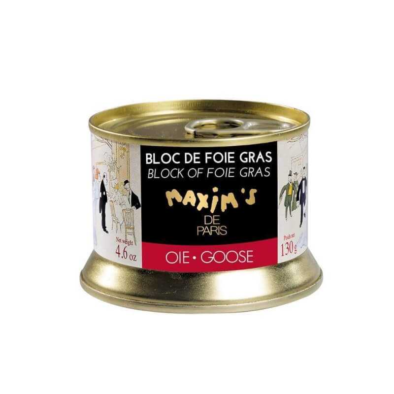Block of goose foie gras - Round tin 130 g Maxim’s