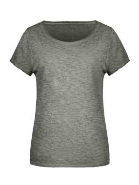Dámske tričko(JN Ladies Slub-T) > zelená (dusty olive) > L