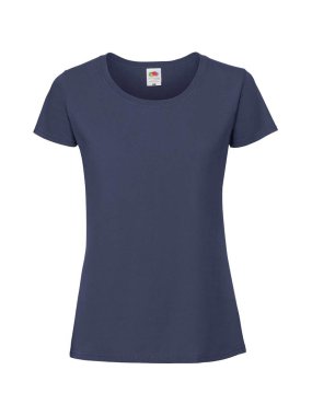 Dámske tričko(FRUIT OF THE LOOM Lady Ringspun Prem T ) > modrá(navy) > L