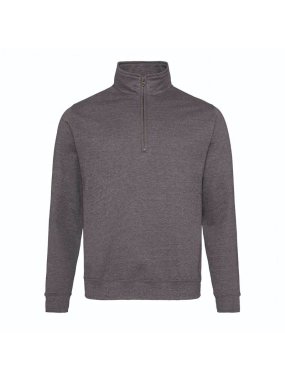 Unisex mikina (Just Hoods SOPHOMORE 1/4 ZIP SWEAT) > šedá (charcoal) > L