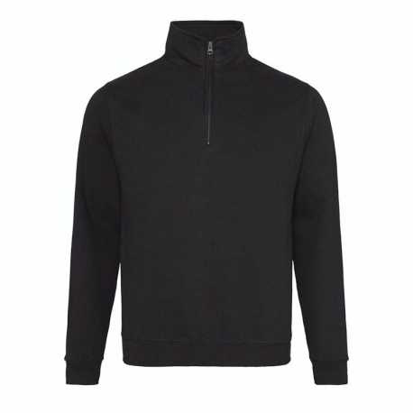 Unisex mikina (Just Hoods SOPHOMORE 1/4 ZIP SWEAT) > čierna (jet) > L