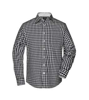 Pánska košeľa (JN Men's Checked Shirt) > čierna / biela > M