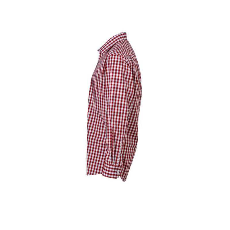Pánska košeľa (JN Men's Checked Shirt) > červená (bordeaux) / biela > S