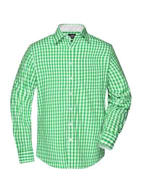 Pánska košeľa (JN Men's Checked Shirt) > zelená / biela > S