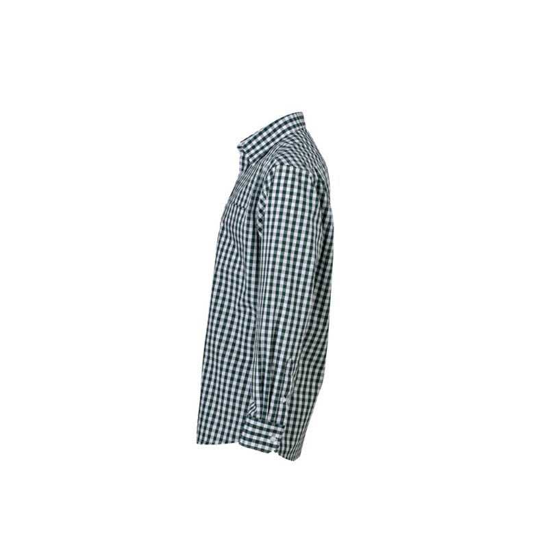 Pánska košeľa (JN Men's Checked Shirt) > zelená (forest) / biela > S