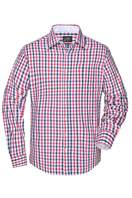 Pánska košeľa (JN Men's Checked Shirt) > modrá (navy) / červená / biela > S