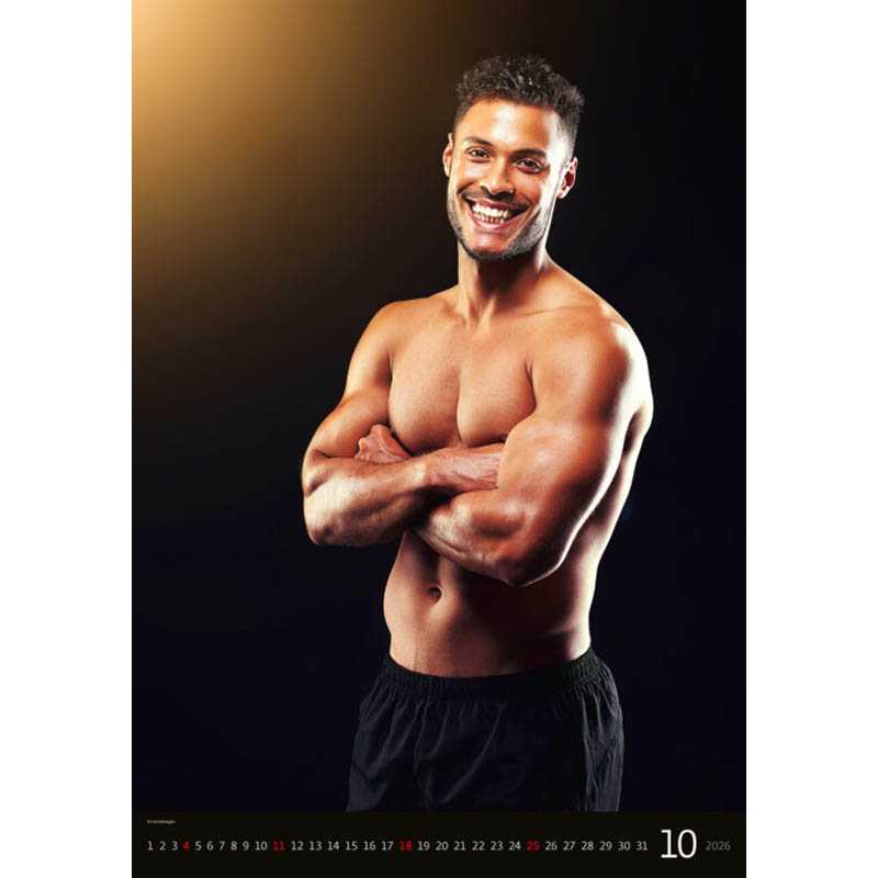 Nástenný kalendár (Sexy Boys 2026) - 31,5 x 52 cm