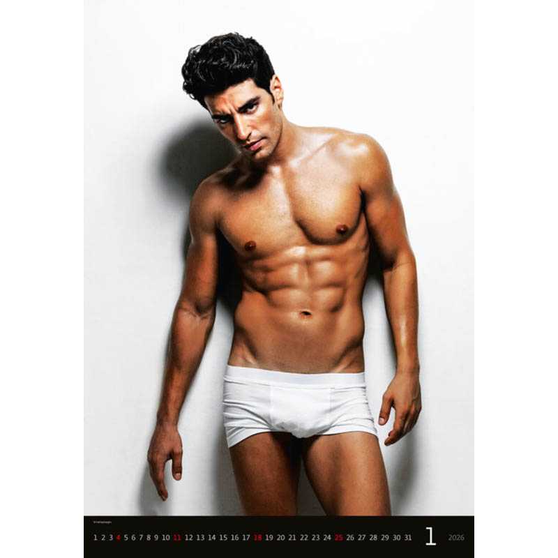Nástenný kalendár (Sexy Boys 2026) - 31,5 x 52 cm