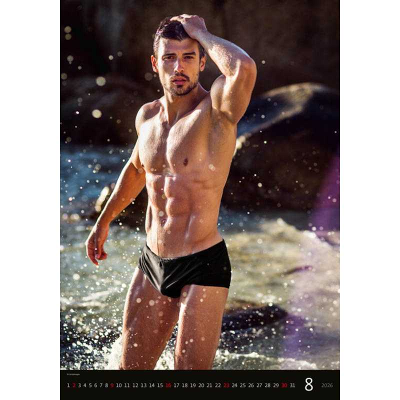 Nástenný kalendár (Sexy Boys 2026) - 31,5 x 52 cm