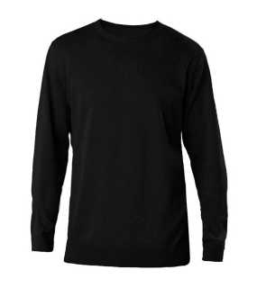 Pánsky sveter (KARIBAN MENS ROUND NECK JUMPER) > čierna > L