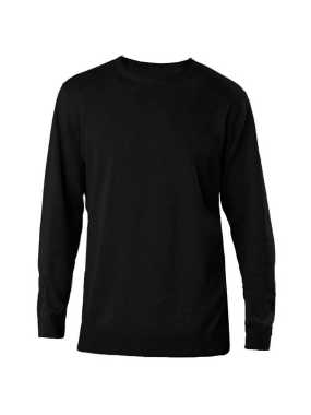 Pánsky sveter (KARIBAN MENS ROUND NECK JUMPER) > čierna > L