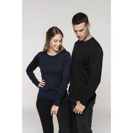 Pánsky sveter (KARIBAN MENS ROUND NECK JUMPER) > čierna > 2XL