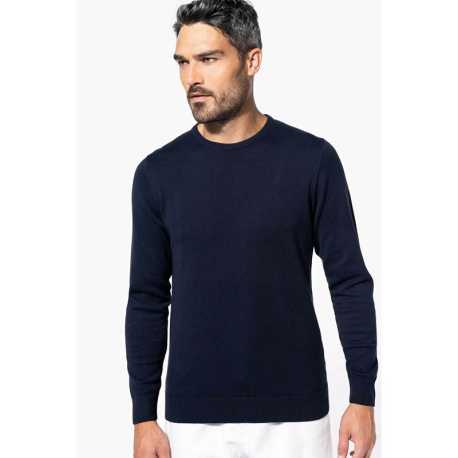 Pánsky sveter (KARIBAN MENS ROUND NECK JUMPER) > čierna > 2XL