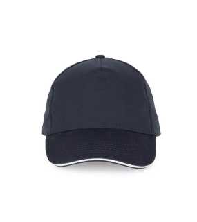 5 panelová šiltovka (KUP SANDWICH PEAK CAP - 5 PANELS) > modrá (navy) / biela