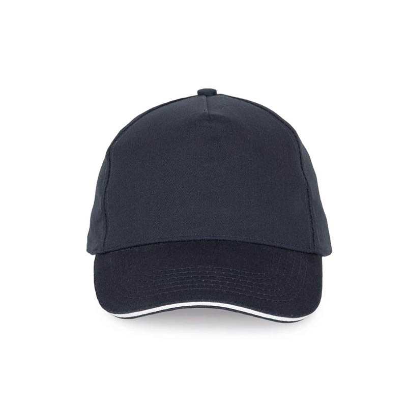 5 panelová šiltovka (KUP SANDWICH PEAK CAP - 5 PANELS) > modrá (navy) / biela