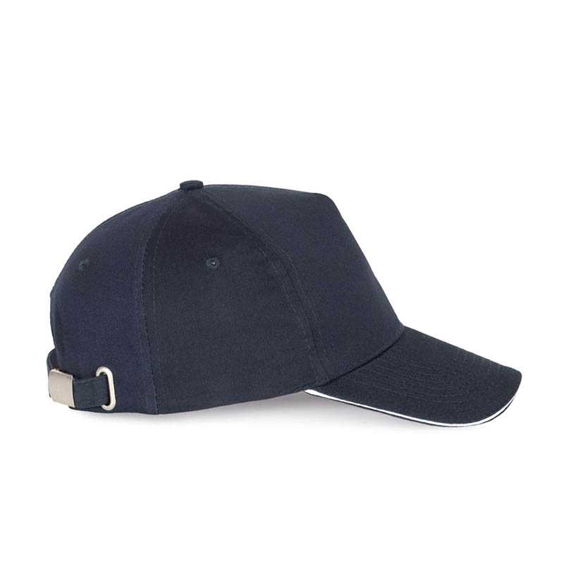 5 panelová šiltovka (KUP SANDWICH PEAK CAP - 5 PANELS) > modrá (navy) / biela