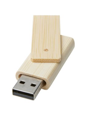 Bambusový USB flash disk s kapacitou 4 GB Rotate > béžová