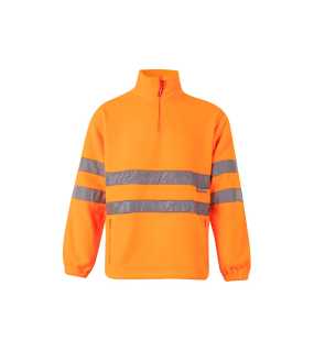 Pánska mikina (VELILLA HV FLEECE) > oranžová (hi-vis) > S