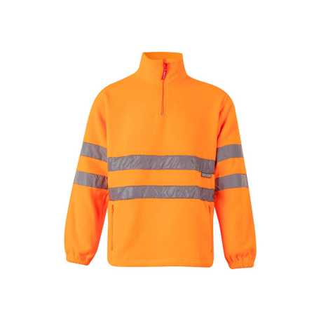 Pánska mikina (VELILLA HV FLEECE) > oranžová (hi-vis) > M