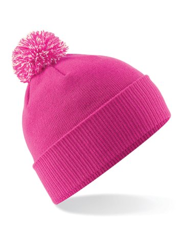 Unisex čiapka (Beechfield Snowstar Beanie) > ružová (fuchsia) / biela (off)