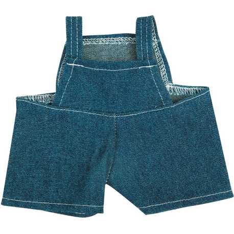 Oblečenie pre plyšové hračky (MBW Jeans overall) > modrá (dark) > S