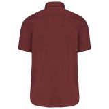 Pánska košeľa (KARIBAN MENS SHORT SLEEVE SHIRT) > červená (wine) > 2XL