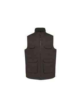 Unisex vesta (UNISEX PADDED MULTI-POCKET POLYCOTTON VEST) > šedá (dark) > 3XL